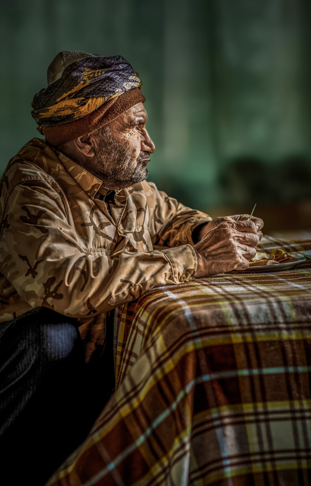 Portrait of a Turkish man digital editor